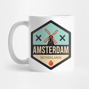 Amsterdam Windmill Badge XXX Mug